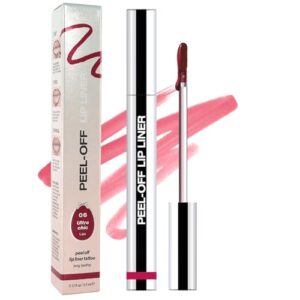 Hxssll Matte Lip Gloss Stain-Peel Off Lip Liner Tattoo, Pinkish Red Lip Tint，Long Lasting Peel Off Lip Stain, Waterproof Transfer-proof Lip Mask Lip Liner Peel Off Lip Gloss,Stayn Lip Makeup. #06