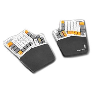 GRIFITI Fat Wrist Pad Ergodox 2 Piece Set 6.5\” x 4.2\” x 0.75\” Mirror Wrists Rests Support Accessories for Gaming Computer Keyboard Sets – Hand Rest Ergonomic Keyboards Pads Palm Resting (Black Nylon)