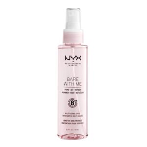 NYX PROFESSIONAL MAKEUP Bare With Me Multitasking Face Primer & Makeup Setting Spray, Hydrating Face Mist for up to 8HR Wear, Long-Lasting, Vegan Formula