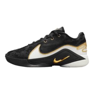 Lebron XXII Split Big Kids’ Basketball Shoes (HV8616-100, White/Metallic Gold/Black) Size 6.5