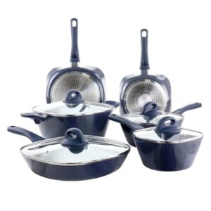 10 Piece Ceramic Nonstick Aluminum Cookware Set in pots and pans set cooking pot pots and pans
