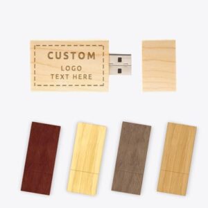 Custom USB Flash Drive, Personalized USB Thumb Drive Memory Stick, Portable Wood USB Pen Drive High Speed U Disk for External Data Storage (128GB,100PCS)