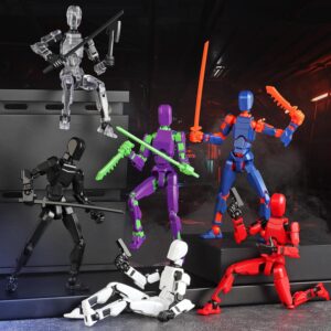 13 Action Figure Set, 6PCS T-Robot 13 Action Figure Titan 13 3D Printed Toys Articulated, for Modeling Enthusiasts Etc Birthday Gifts & Children’s Day Gifts for Kids 5-8 Years Old（Assembly Required）