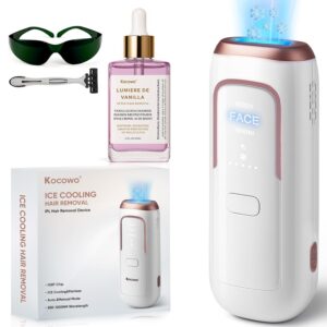 Laser Hair Removal for Women with 5℃ Ice Cooling, Painless IPL Laser Hair Removal Device, 3 Modes & 5 Strengths Tailored for Every Body Part, at Home Laser Hair Removal for Women Men on Face Body