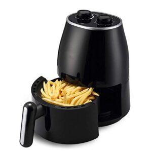 Health Air Fryer No fumes Easy clean Deep fryer Intelligent Fries machine Mini oven Household Large capacity Air fryer Fully automatic Power No oil fryer Anti-hot handle Healthy fryer-black Stabi