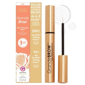 Grande Cosmetics GrandeBROW Brow Enhancing Serum For Fuller, Bolder, Looking Eyebrows – Brow Serum With Vitamins, Peptides, Antioxidants, Amino Acids, Cruelty-Free