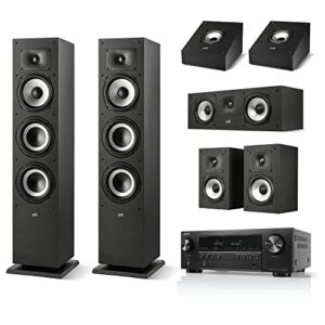 Polk Dolby Atmos Home Theater System Bundle with Denon AVR-S570BT