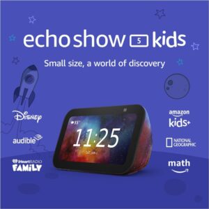 Amazon Echo Show 5 Kids (newest model), Designed for kids, with Alexa+ Early Access, parental controls, Includes 1 year of Amazon Kids+, Galaxy