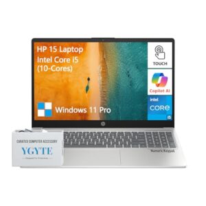 HP 15.6 Laptop Touchscreen Computer, Touch Screen Laptop 15 Inch, Intel Core i5(10 cores), Windows 11 Pro, 32GB RAM 1TB SSD, 10-Key