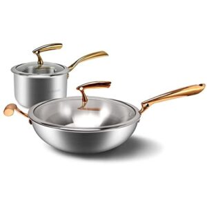 Cookware Set Milk Pot Frying Pan Wok Double Pan Nonstick Kitchen Pot Set Kitchen Tools