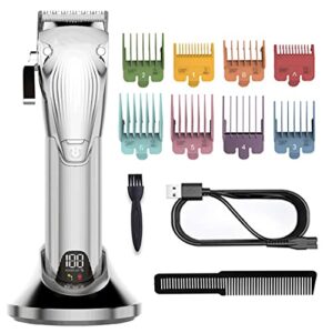Barber Scissors Hair Clippers for Men, Adjustable Professional Barber Hair Trimmer for Men Electric Hair Clipper Powerful Hair Cutting Machine Rechargeable Haircut kit