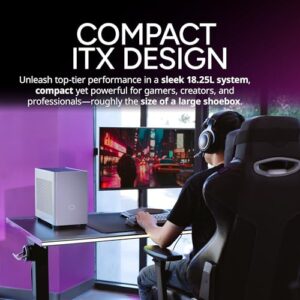 Cooler Master NR2 Pro Mini ITX – Intel Ultra 7 265KF 3.9GHz (5.5 GHz Turbo) | RTX 5080 16GB | Gigabyte Z890I AORUS Ultra | 32GB DDR5 6000MHz | 2TB Gen4 M.2 | WiFi| Windows 11 | 280mm AIO Gaming PC