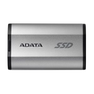 ADATA SD810 2000G IP68 Water Resistance Up to 2000 MB/s USB 3.2 Gen 2 USB-C External Solid State Drive – Silver for iPhone 15/Pro/Max, Android (SD810-2000G-CSG)
