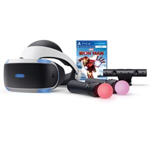 Sony Playstation VR Marvel’s Iron Man Bundle, White: Playstation VR Headset, Camera, 2 Move Motion Controllers, VR Digital Code for PS4 PS5