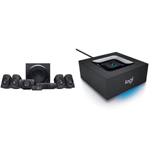 Logitech Z906 Surround Sound Speaker System Bundle with Bluetooth Audio Adapter