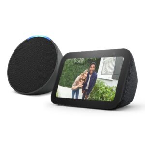 Echo Pop and Echo Show 5 (3rd Gen) | Echo Smart Speaker + Smart Display Bundle