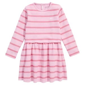 vineyard vines Girls’ Striped Saltwater Dress, Pink Cloud Solid, 6