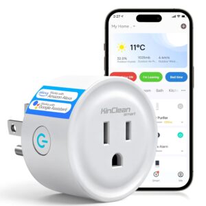 Smart Plug, WiFi Smart Outlet Compatible with Alexa & Google Assistant, Bluetooth WiFi Socket with Timer & APP Remote Control for Home, 2.4GHz Network Only, Wireless Outlet Plug