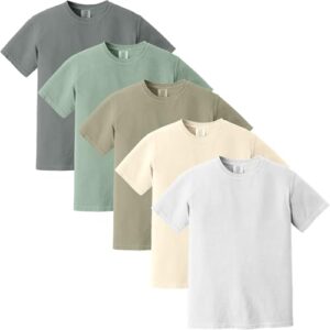 Comfort Colors Adult Short Sleeve Cotton T-Shirt – Multipack (5-Pack, 2XL)
