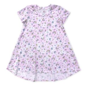 Esme Girl’s Crew Neck Short Sleeve Dress S 4-5 Dreamy