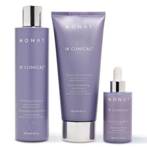 MONAT IR Clinical System – Complete Hair Care Restoration Kit with Thickening Shampoo, Conditioner & Thinning Defense Serum – Strengthens, Protects, & Revives Hair for Thicker, Fuller-Looking Results