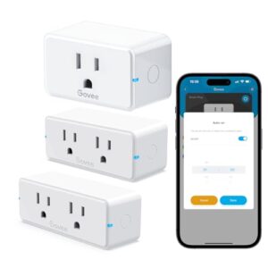 Govee Dual Smart Plug 2-in-1 Compact Design, 15A WiFi Bluetooth Outlet, Compatible with Alexa and Google Assistant