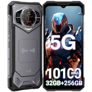 DOOGEE S200 Rugged Smartphone 5G Unlocked, 32GB+256GB Android 14 Rugged Phone with 1.32\” Rear Screen, 10100mAh Battery, 100MP+20MP Night Vision Camera, 6.72\”, 120Hz, NFC, 5G Dual SIM, ATT, Verizon