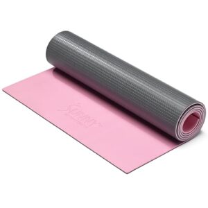 Sunny Health & Fitness Anti-Slip Dual Color Exercise Yoga Mat 6mm Thick Non-Slip Fitness Mat for Standard or Hot Yoga, Pilates, and Floor Workouts – 71 x 24 Inches (Pink) – SF-EM02-PK
