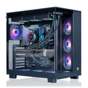 Thermaltake LCGS View 9080-380XL Gaming Desktop (AMD Ryzen™ 9 9900X3D, ToughRam 32GB DDR5 6000MT/s RGB Memory, NVIDIA® GeForce RTX™ 5080, 2TB NVMe M.2, WiFi, Windows 11) VXLB-X870-580-LCS