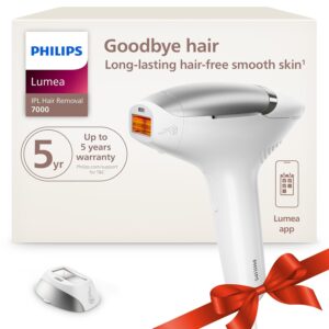 Philips Lumea 7000 Series IPL Hair Removal Device, for Women & Men, Visible Permanent Laser Hair Reduction Done at Home, SenseIQ Technology, Uniquely Curved Attachment for Body, BRI931/03