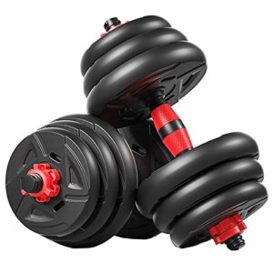 Dumbbel Home Fitness Equipment Exercise Detachable Barbell Set 15kg/20kg/ 30kg Men’ s Dumbbell Roller Adjustable Dumbbell (Color : Black Size : 30kg)