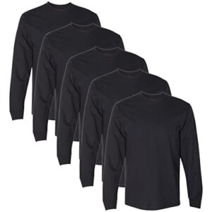 Gildan Hammer H400 Long Sleeve T-Shirt – Black – 4XL (Pack of 5)