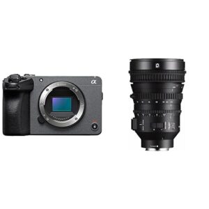 Sony Cinema Line FX30 Super 35 Camera + Sony SELP18110G 18-110mm f/4-22 Fixed Zoom Camera Lens, Black