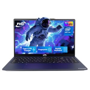 NIMO 15.6″ IPS FHD-Laptop, Intel Pentium Quad Core N100 4GB RAM 128GB SSD (Beat i3-1115G4, Up to 3.4GHz) Computer with Backlit Keyboard Fingerprint Type-C Charger WiFi 6 BT5.2, for Student and Home