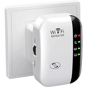 WiFi Extender, WiFi Signal Booster Up to 5800sq.ft and 58 Devices, WiFi Range Extender, Wireless Internet Repeater, Long Range Amplifier with Ethernet Port,1-Key Setup, Access Point, Alexa Compatible