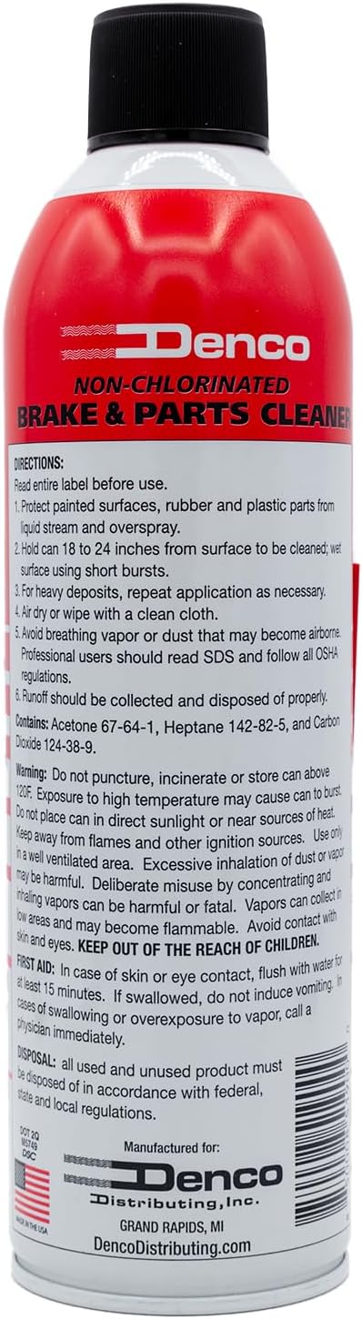 Denco #1930 Brake & Parts Cleaner - 13 OZ Net Wt - 15.3 FL OZ - 12 to 88 Pack (24) - Image 3