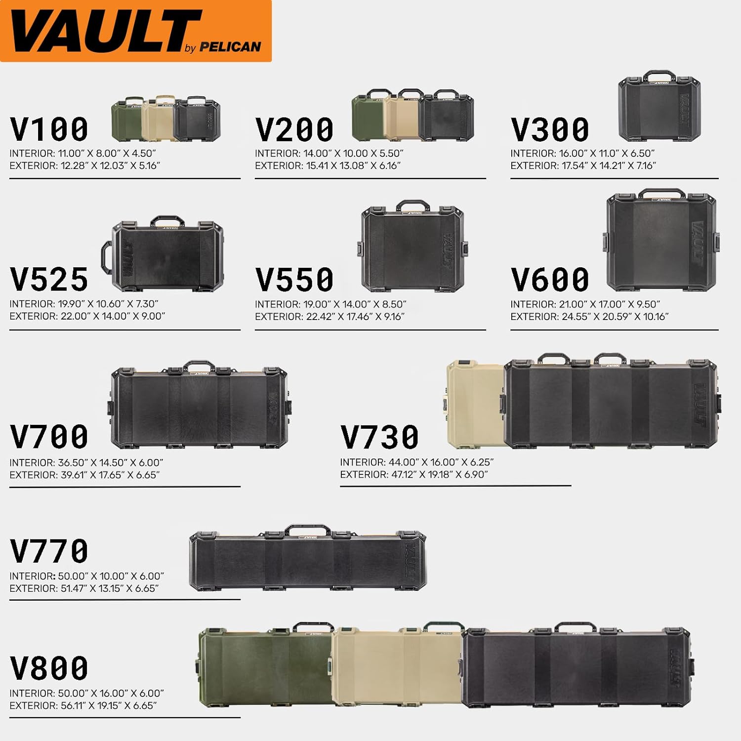 Pelican Vault Long Cases - Hard Case For Camera, Rifle, Gear, Equipment - Image 9