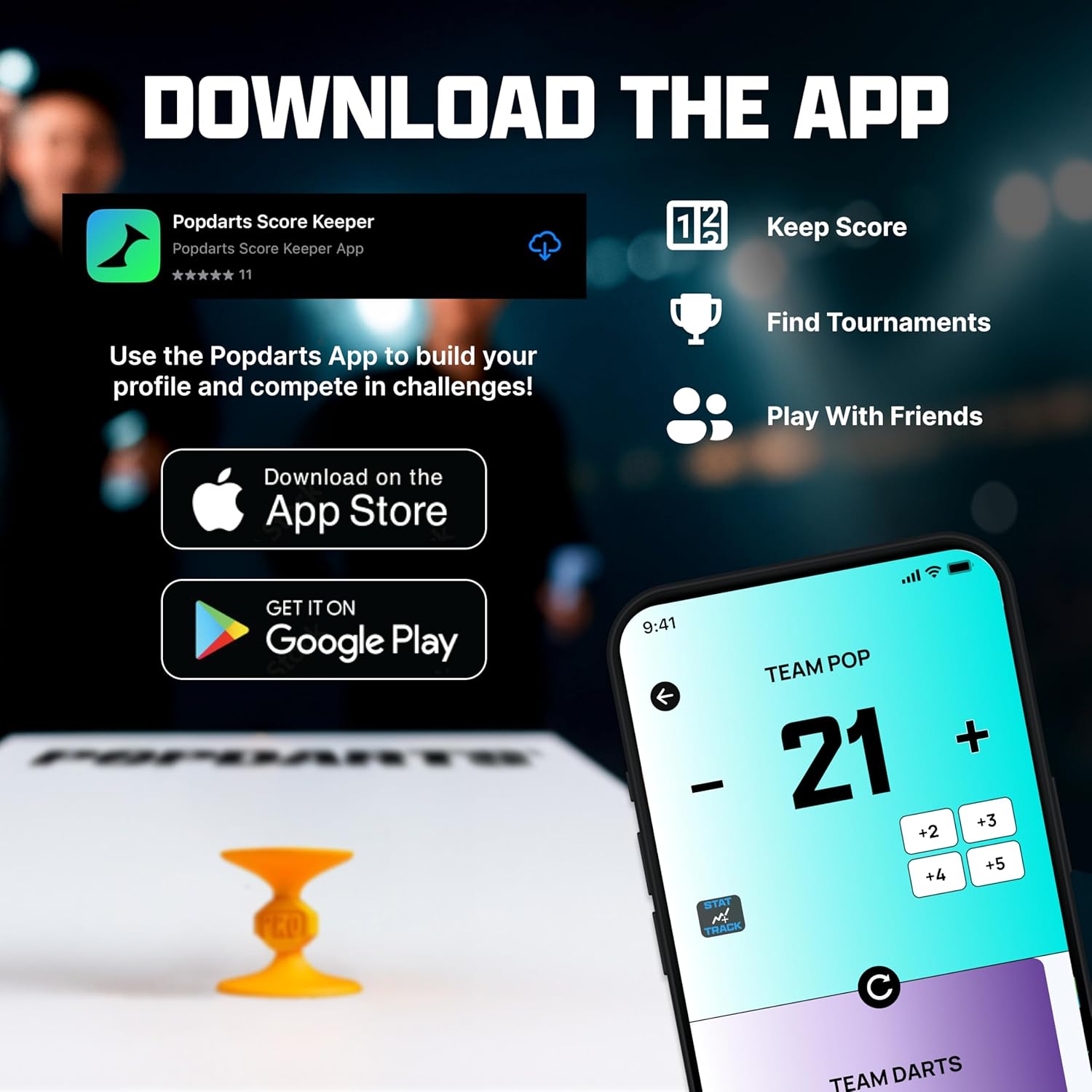 Popdarts Pro Pack Game Set (Purple and Yellow) - Indoor, Outdoor Suction Cup Throwing Game - Competition with a POP - Image 6