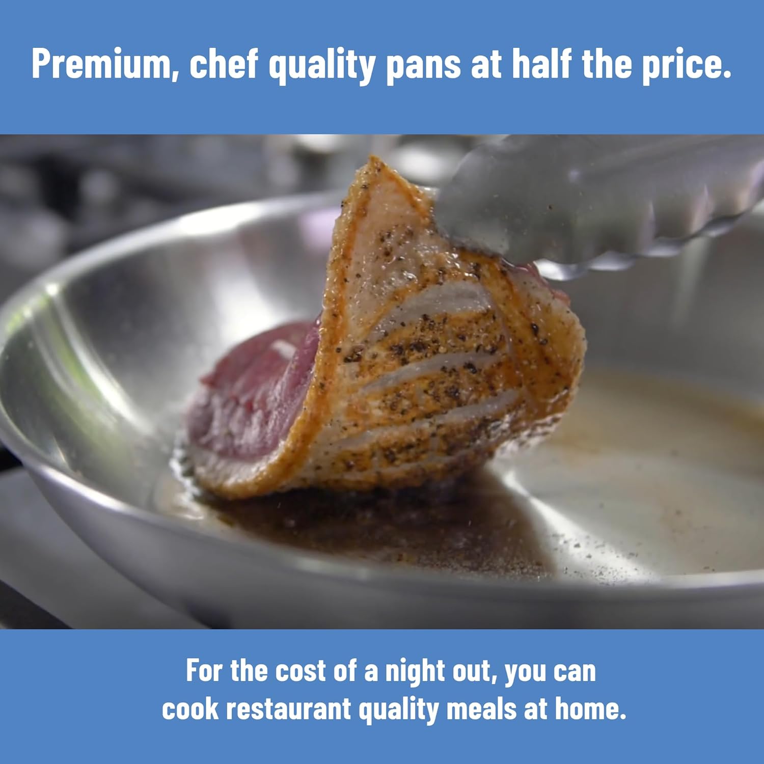 Misen 5-Ply Stainless Steel 10" Frying Pan - Professional Cookware for Induction, Gas and Electric - Dishwasher Safe, Oven Safe to 800°F - Durable, Versatile, Even Heating - Image 5