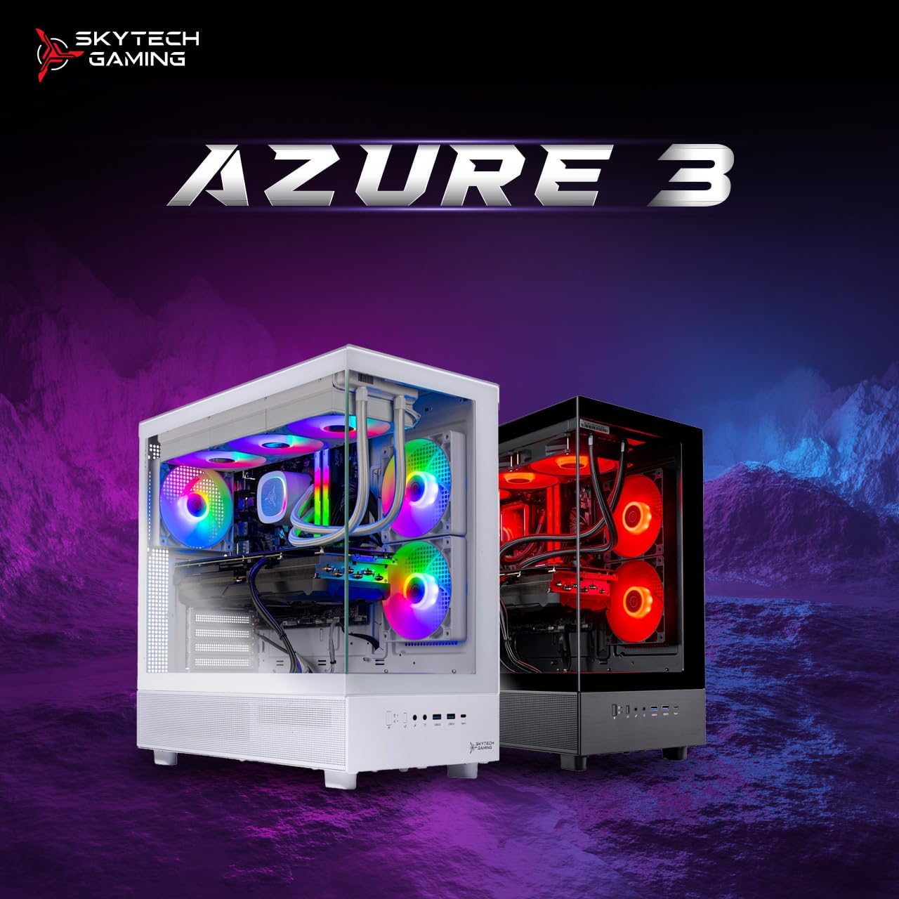 Skytech Gaming Azure 3 Gaming PC, AMD Ryzen 7 9700X 3.8GHz, NVIDIA RTX 5060, 1TB NVMe SSD, 32GB DDR5 RAM 6000, 850W Gold ATX 3 PSU, 360 ARGB AIO, Wi-Fi, Win 11, Desktop - Image 8