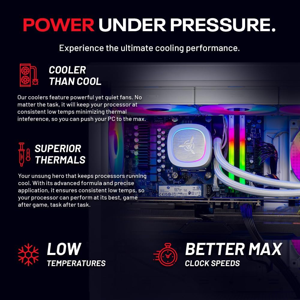 Skytech Gaming Azure 3 Desktop PC, Ryzen 7 9800X3D 4.7 GHz (5.2 GHz Turbo), NVIDIA RTX 5060 Ti 16GB, 1TB Gen4 NVMe SSD, 32GB DDR5 RAM 6000 RGB, 850W Gold ATX 3 PSU, 360mm ARGB AIO, Wi-Fi, Win 11 - Image 9