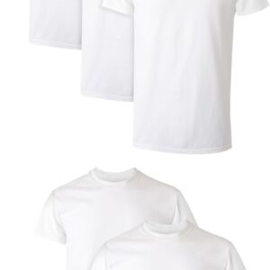 Hanes Men’s Performance Undershirt, X-Temp Moisture-Wicking Crewneck, White 5-Pack