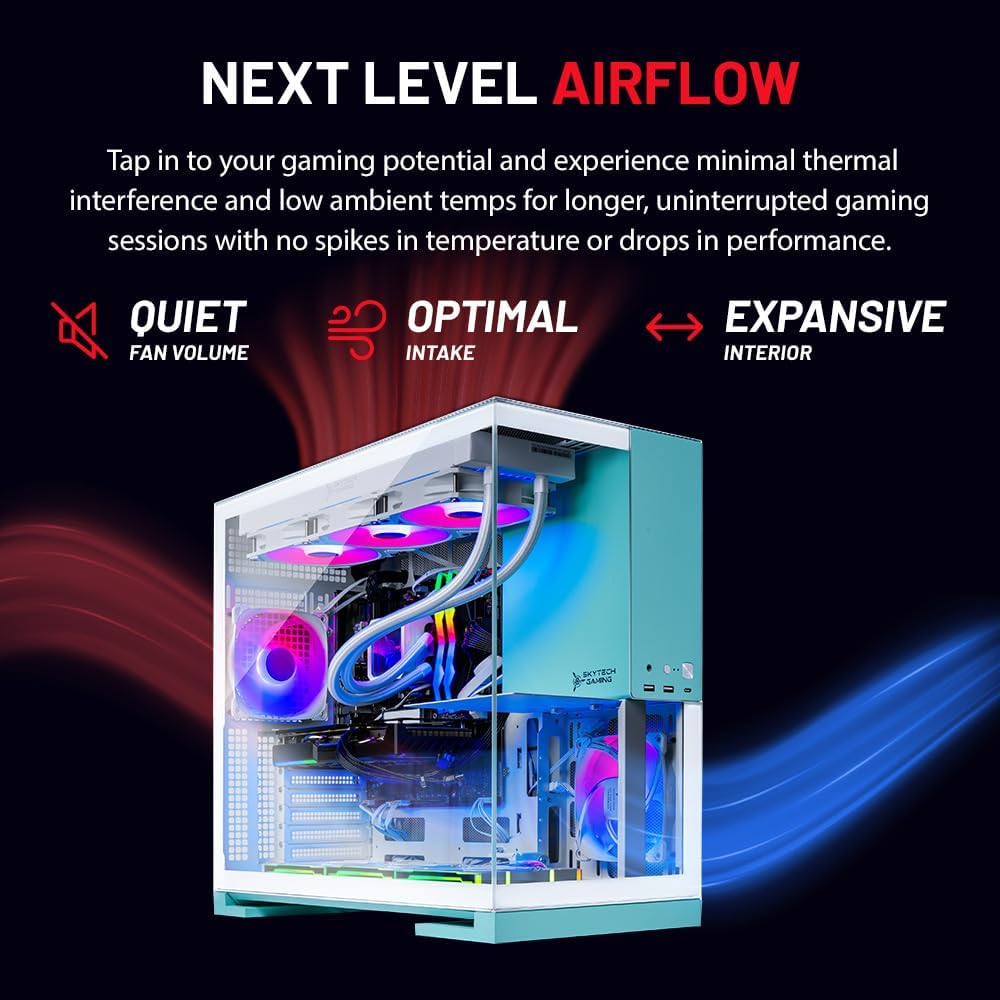 Skytech Gaming Aqua Desktop PC, Intel Ultra 7 265K 3.9 GHz(5.4 GHz Turbo), NVIDIA RTX 5060 Ti 16GB, 1TB NVMe SSD, 32GB DDR5 RAM 5200 RGB, 850W Gold ATX 3 PSU, 360mm ARGB AIO, Wi-Fi, Win 11 - Image 5