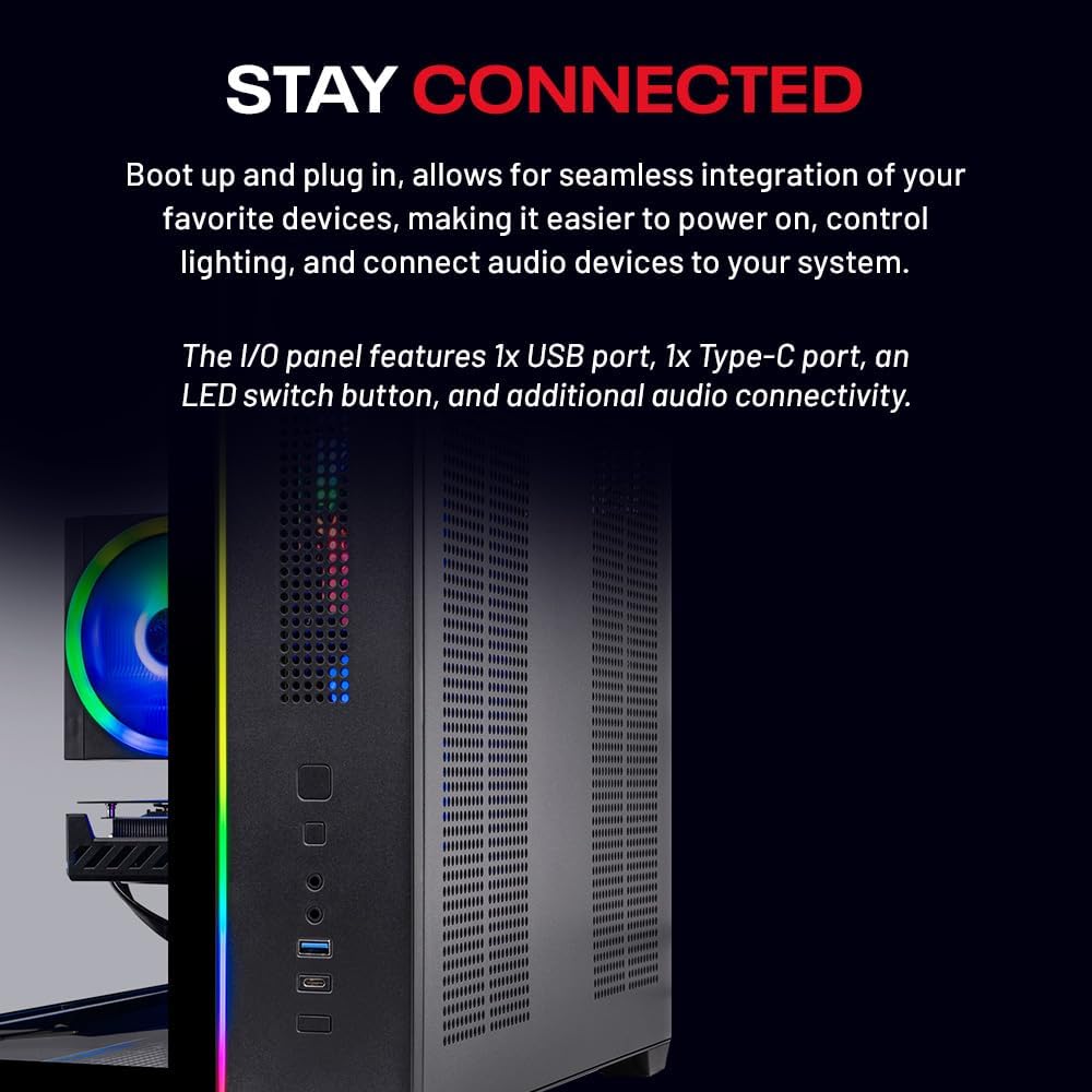 Skytech Gaming Crystal Gaming PC, Intel i5 14400F 2.5GHz, NVIDIA RTX 5050 8GB, 1TB NVMe SSD, 32GB DDR5 RAM 5200 RGB, 650W Gold PSU, Wi-Fi, Win 11, Gaming Desktop - Image 6