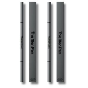 The Men Pen – Waterproof Eyebrow Pen | Beard Filler for Men | Microblading Eyebrow Pen | Hair Filler | Anti-Smudge | Mustache, Beard & Eyebrow Filler | Black (Pack of 2)