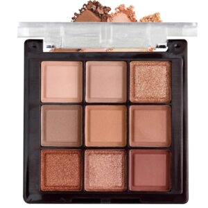 K’APEINE Eyeshadow Palette 9-Colors Nude Eye Shadow Palette Natural Brown Makeup Kit Warm-Toned Highly Pigmented Eyeshadow for Eyes Long Lasting Naturing-Looking for Women-Chocolate