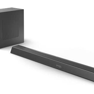 Philips B8905 Soundbar 3.1.2 with Wireless Subwoofer, Dolby Atmos, Compatible with DTS Play-Fi, Connects with Amazon Echo Devices and Voice Assistants, AirPlay 2 and BT Support, TAB8905,Black