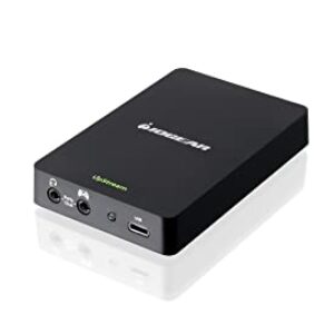 IOGEAR Upstream 4K 30Hz Game Capture Card Party Chat Mixer Xbox X/S, One, PS4 PS5 Pro, 4K 60Hz HDR 1440p 144Hz 1080p 240Hz Bypass Win 10/11 macOS UVC OBS Streamlabs Twitch YouTube HDCP — GUV302G
