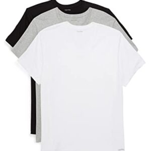 Calvin Klein Men`s Classic Fit Cotton V-Neck T-Shirts 3 Pack (Black(NP2206-900)/G_W, Large)
