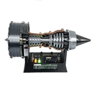 RGB A380/TR900 Turbine Engine Model Kit – RGB LED Display, Adjustable Speed, 3D Printed Toy,Rechargeable,Aviation Sciences Educational STEM Gift,Desktop Gift，Deluxe Edition 25CM (Finished Version)
